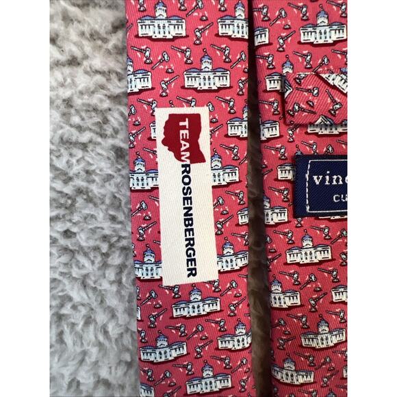 vineyard vines Martha’s Vineyard Custom Coll Silk Tie Geometric Print Court H - Picture 7 of 7